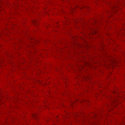Wideback - Blank Quilting Meandering Stitch - Red