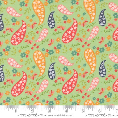 Moda Raspberry Summer Paisley - Mint