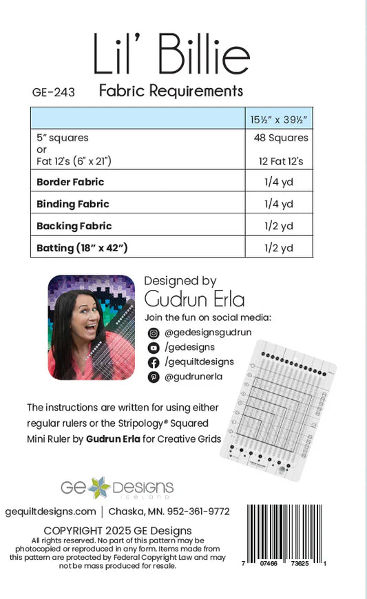 Paper Quilt Pattern - Lil' Inga