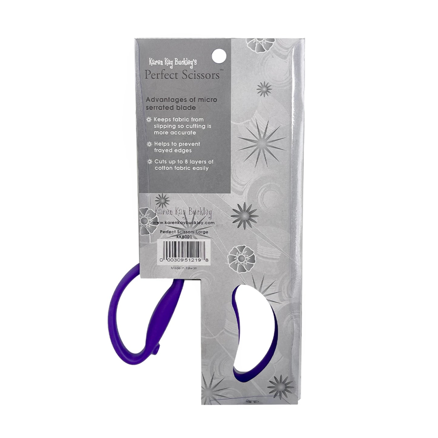 Perfect Scissors Purple 7-3/4in Large Micro-Serrated Non-Slip Blade