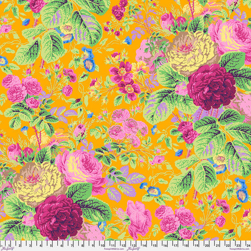 Kaffe Fassett Collective Gradi Floral - Gold - Black Rabbit Fabric Inc.