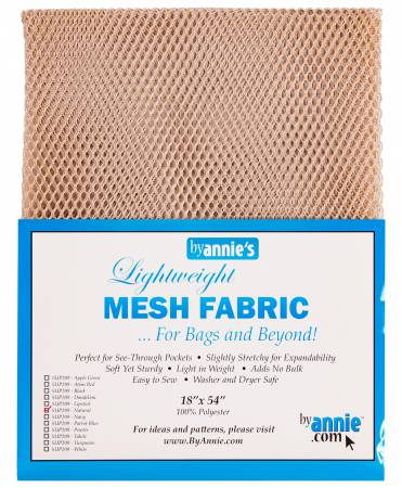 ByAnnie’s Lightweight Mesh Fabric, 18" X 54", Natural