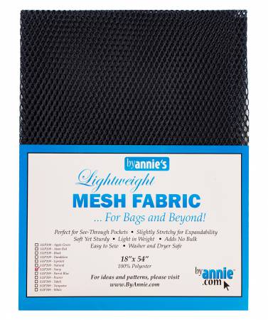 ByAnnie’s Lightweight Mesh Fabric, 18" X 54", Navy