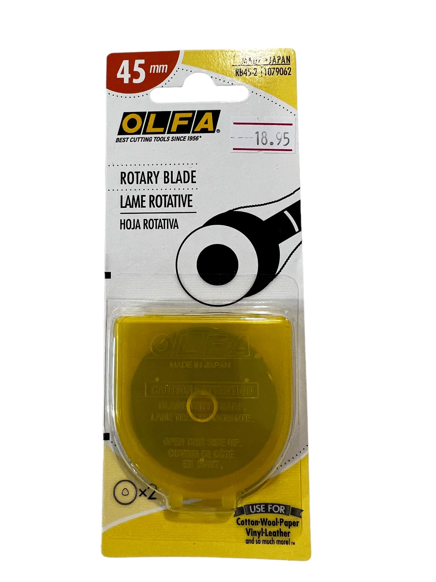 OLFA 45mm Endurance Rotary Blade, 2pc. - Black Rabbit Fabric Inc.