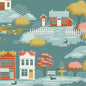 Tilda Village Life Village Teal