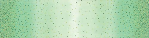 Ombre Confetti Metallic - Mint - Black Rabbit Fabric Inc.