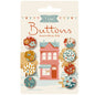Tilda Village Life Buttons Autumn 8 PCS 14mm