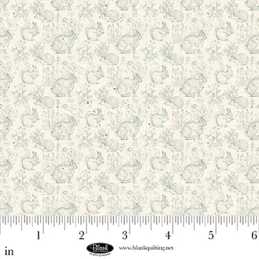 Blank Quilting Parisian Snippets Animals - Light Blue