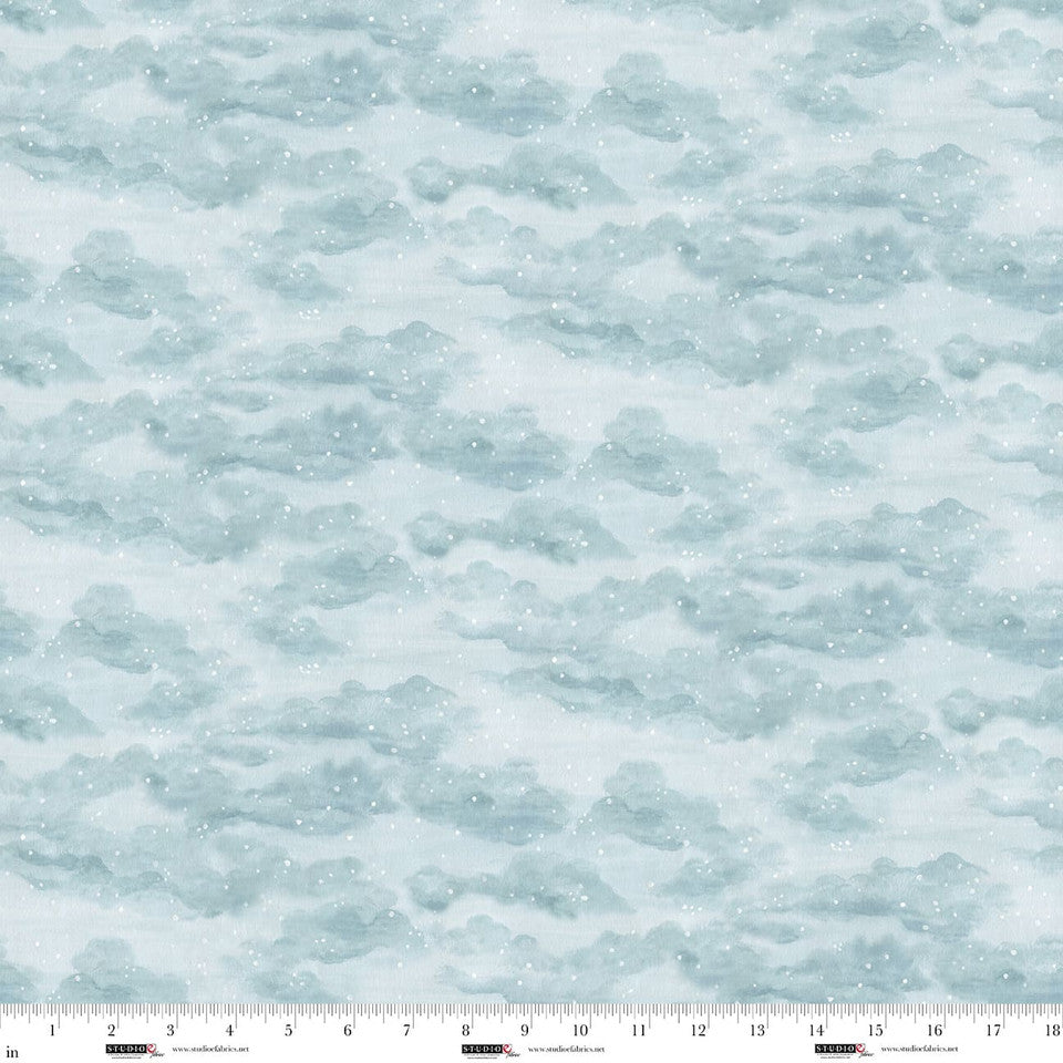 StudioE Hazy Shade of Winter Clouds - Ice - Black Rabbit Fabric Inc.