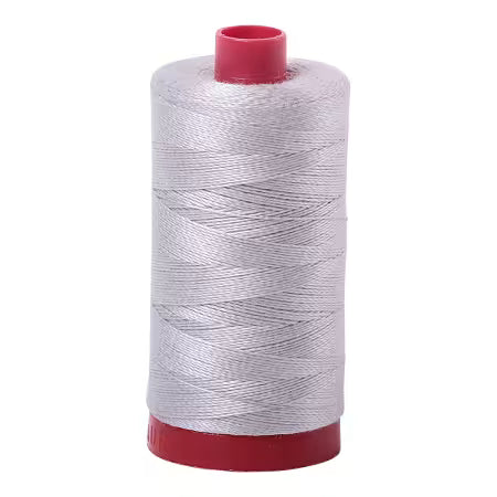 Aurifil Mako Cotton Embroidery Thread Solid 12wt 356yds Aluminum
