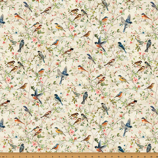 Hoffman Nesting Hour Bird Toss - Cream
