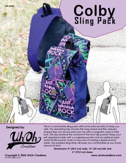 UhOh Creations - Colby Sling Pack Paper Pattern