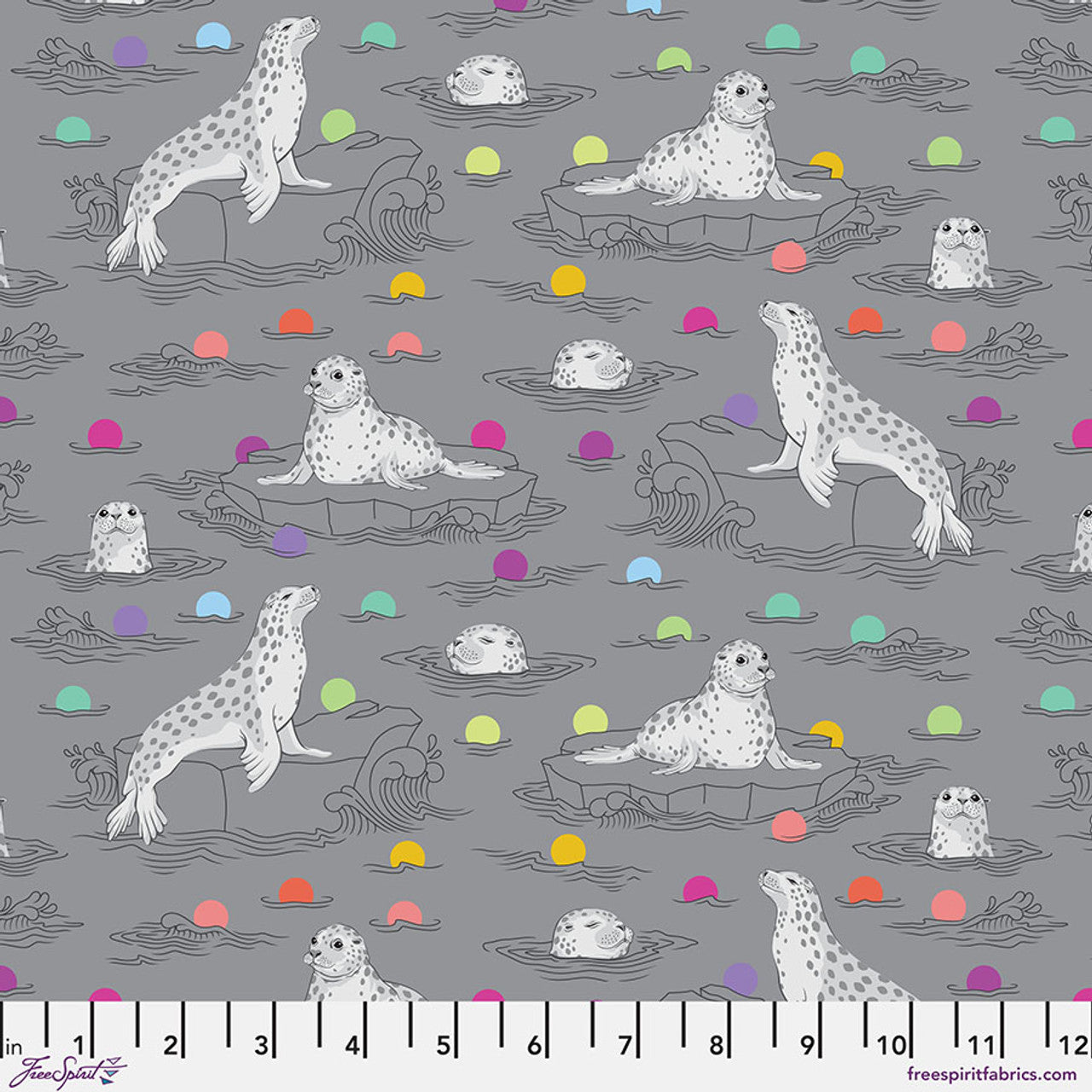 Tula Pink Graywork Seal the Deal - Shadow