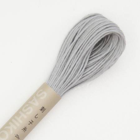 Olympus Sashiko Thread 20m Grey 28 - Black Rabbit Fabric Inc.