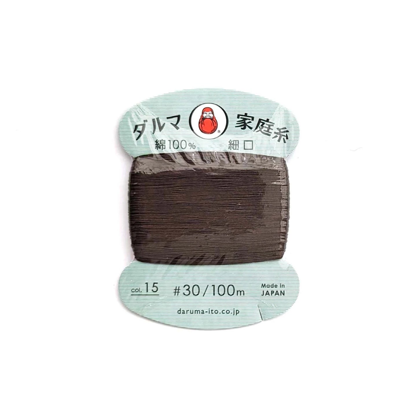 Multipurpose Cotton Thread 30wt Dark Brown 15