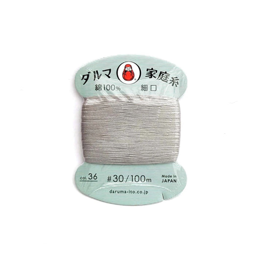 Multipurpose Cotton Thread 30wt Light Grey 36