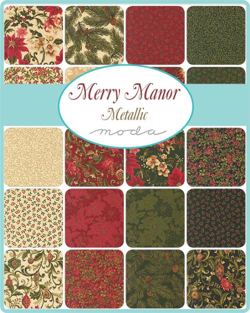 Layer Cake - Moda Merry Manor Metallic 42 pcs